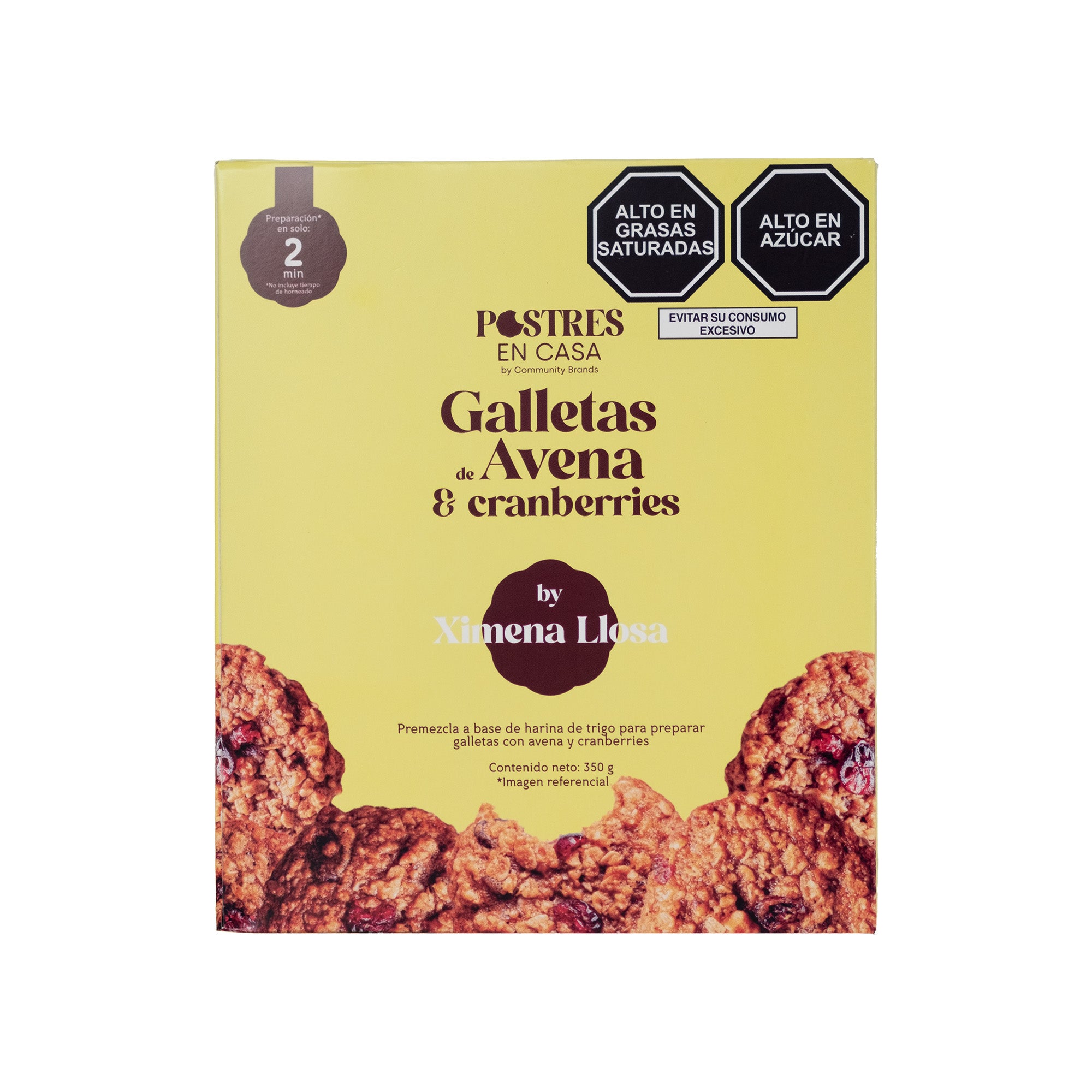 Galletas de avena y cranberries - 350 gr